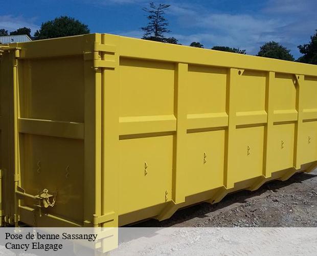 Pose de benne sassangy-71390 Cancy Elagage